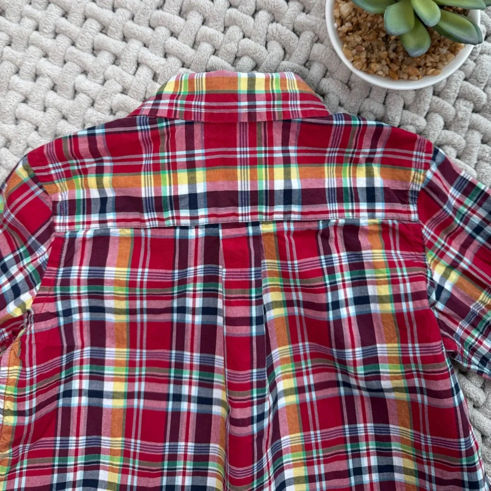 Ralph Lauren | Baby Cotton Classic Red Plaid Button Up | 18 Months
